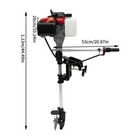 Hangkai 53 2 Cc 4hp 4-stroke Outboard Engine Boat Motor W  Air Cooling System