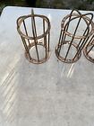 3 Vintage Industrial Light Bulbsafety Guards Cages