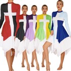 Us Womens Long Sleeve Liturgical Worship Costume Praise Dance Tunic Modern Dress