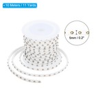 32 8ft Studded Faux Suede Cord Rope For Jewelry Making  White Golden