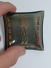 Casino Mr  Lucky Square Smoke Glass Souvenir Ashtray Las Vegas Nv 2 1 4  Jgg