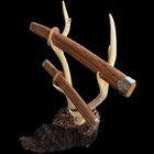 Vintage Japanese Samurai Sword Stand Katana Kake Deer Antler   Wood Rack