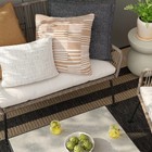 20 x20  Blocked Stripe Woven Pillow Tan ivory - Threshold