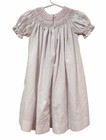 Vintage Royal Child Smocked Dress Girls Size 24m Beaded Embroidered Pale Lilac