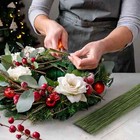 300 Pc 16   Green 18 Gauge Floral Wire Stems For Diy Crafts  Artificial Flowers