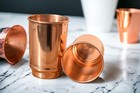 Pure Copper Drinking Cups - Ayurvedic Health Copper Tumblers     2 Pcs  Set 