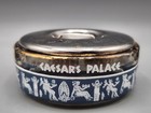 Caesars Palace Ashtray 3 5  Casino Hotel Glass Las Vegas Nevada Vintage Blue