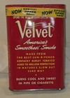 Vintage Litho Tin  Advertising Velvet Smoking Tobacco Pipe Cigarettes Box Seal