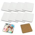  10 Pieces Sublimation Blanks Square Cup Mdf Coasters  Raw Wood Back Hardboard 