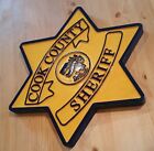 Cook County Sheriff Police Star 3d Routed Wood Patch Sign Custom