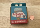 Vintage Ballantine Beer Salt   Pepper Shakers  In Original Pack  Htf