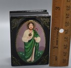 Hand-painted And Signed Lacquer Box From Russia  Featuring St  Jude The Apostle 