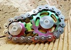 Rainbow Chain Gear Metal Fidget Spinner Toy Boys Girls Kids Adults Adhd Focus 