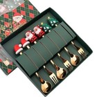 6pcs Flatware Cutlery Set Mixing Stirring Spoon Style D