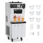 Commercial Soft Serve Ice Cream Maker  With 4 Casters Ice Cream Maker Machine