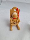 Lot  Vintage 6pc Wooden Children Ornaments Modern 1980s