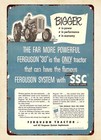 1952 Rustic Barnyard 30 Tractor With Ssc  suction Side Control  Tin Sign