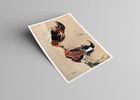 Katsushika Hokusai Gamecock s Vintage Japanese Art Print Poster
