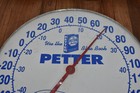 Rare Vintage Petter Blue Book Goodyear Tires Blimp Advertising Thermometer