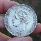 Coin Un Peso 1897 Alfonso Xiii Philipinas 