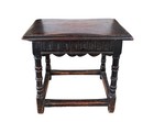  192 Antique 19th Century English Oak Joint Stool 19  H