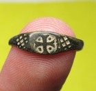 Amazing Unique Spanish Medieval Knights Crusaders Templar Cross Ring 11-12th  C 