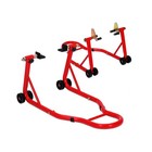2pcs Heavy Duty Motorcycle Stand Lift Front   Rear Combo Stands 900lbs Capacity 