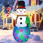 7 Ft Christmas Inflatable Snowman Decorations Built-in Music Box   7ft Snowman