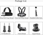 Action Camera Accessories Kit For Gopro Hero 13 12 11 10 9 Black  Waterproof    