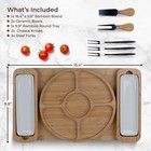 Bamboo Charcuterie Board Set With Serving Trays Cheese Knives And Large Gift Box