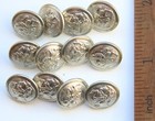 Group Of 12 Lithuania Military Uniform Tunic Buttons