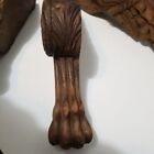 4 Legs Antique Wood Large Carved Claw Feet  Architectural Salvage French Rare