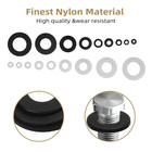 Nylon Flat Washer Assortment Kit 420 Pcs M2 M2 5 M3 M4 M5 M6 M8 M10 M12 Black