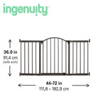 Ingenuity Decorative Extra Wide Baby Dog Gate 44-72in 36in Tall Bronze Hardware