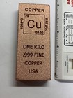 Copper Kilo Bar Cu Element  One Kilogram Copper Bar  2 2 Lbs  By Reedersong