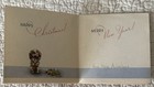 Vintage Christmas Dog Five Puppies Here   s A New One Greeting Card 1930s 1940s