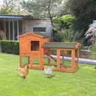 61  Outdoor Rabbit Cage Elevated Pet House Chicken Coop Housew  Slide-out Tray