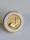 Catfish Country Selkirk Manitoba Canada Travel Souvenir Pin Gold   White Colors