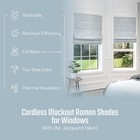 Roman Shades For Windows  Washable Cordless 100  Blackout Roman Window Shades   
