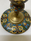 Antique F Barbedienne Bronze Cloisonn   Enamel Candle Holder 19th Century Signed