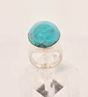 Carolyn Pollack Relios Sterling Silver Turquoise Statement Ring Sz 7