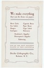 Rare Advertising Leaflet Ad - Stecher Lithographic Co - Rochester Ny 1902