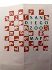 Rare Vintage 1982 San Diego Zoo Fold-out Souvenir Map Art By Al Forster