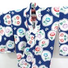 Used Kids Yukata Japanese Summer Kimono Navy Blue Morning Glory