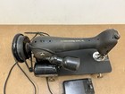 Vintage Singer Sewing Machine Model 66 Motor Light Antique Black Head 1952 As Is