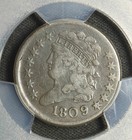 1809 6 Pcgs Genuine - Fine Details 9 Over Inverted 9 Half Cent