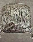 Schofield Sterling Square Architectural Landscape Castle Repousse Footed Bowl
