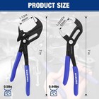 Workpro 2pc 7  Quick Adjustment Plier Wrench Groove Joint Plier Set Wide Opening