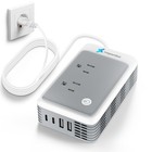 220v To 110v Voltage Converter For Travel  Power Adapter With 2 Usb A   C Ports