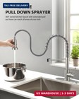 Hiqufet Kitchen Faucet With Pull Down Sprayer  High Arc Single Handle Kitchen Si